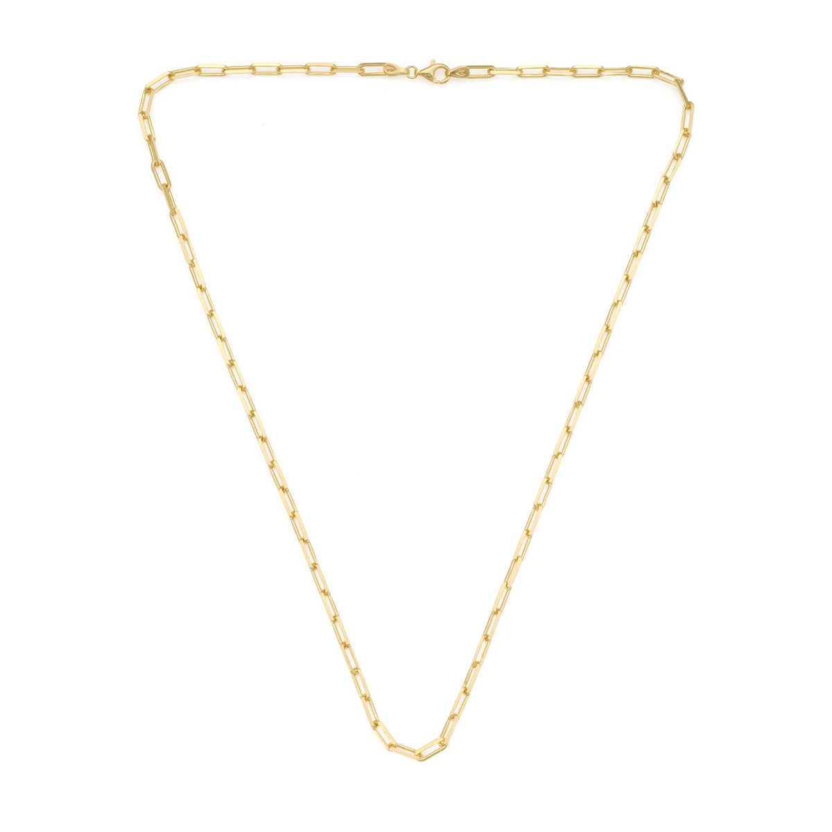 Paperclip Chain Necklace In Gold