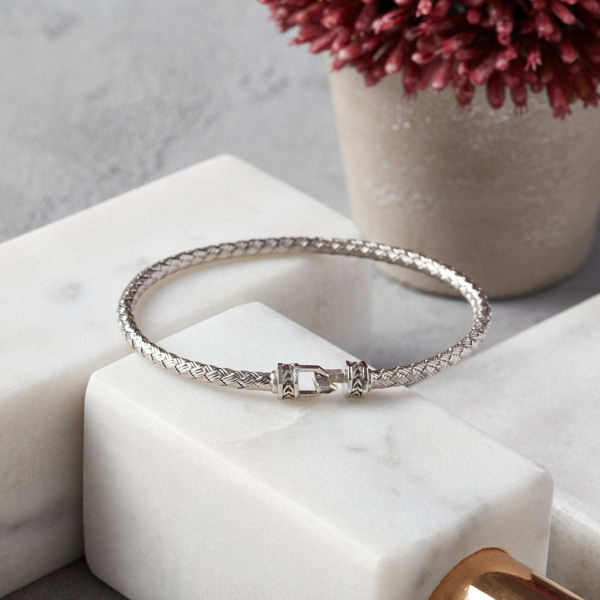Aw Hook Bangle In Silver