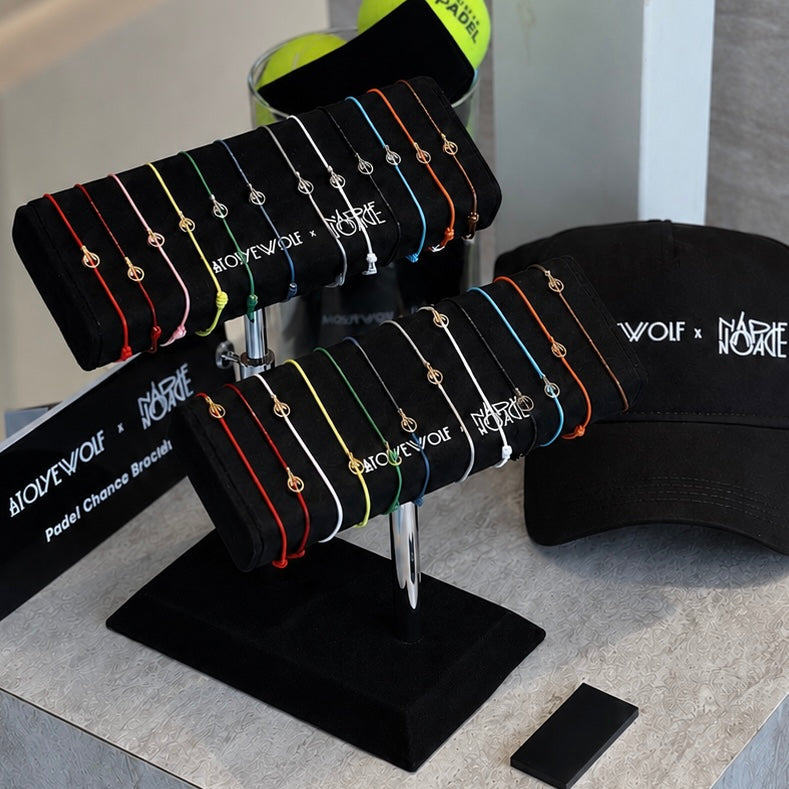 Atolyewolf X Nano Padel Black Chance Bracelet In Gold
