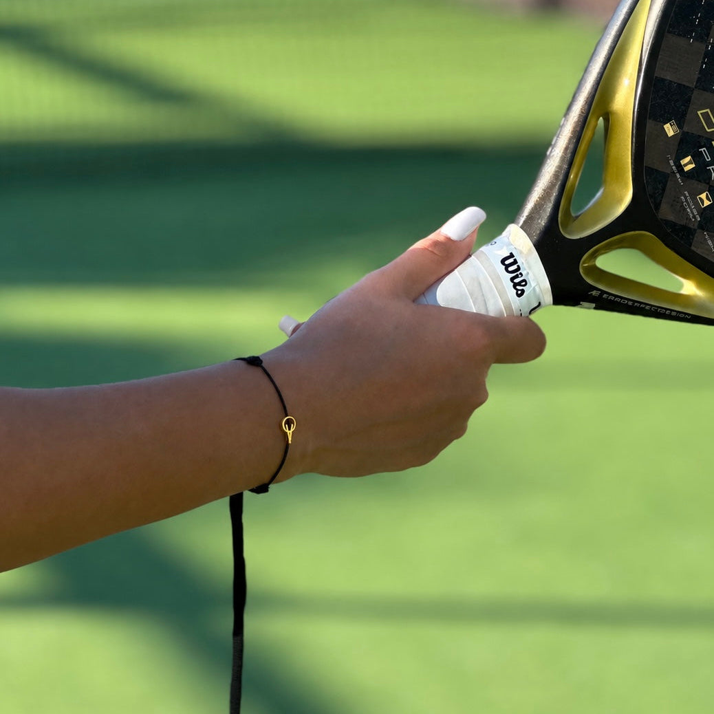 Atolyewolf X Nano Padel Black Chance Bracelet In Gold