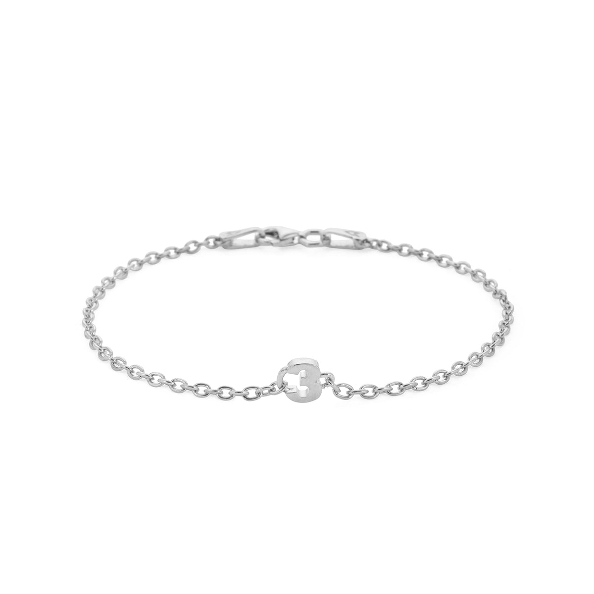 Numeric Chain Bracelet In Silver
