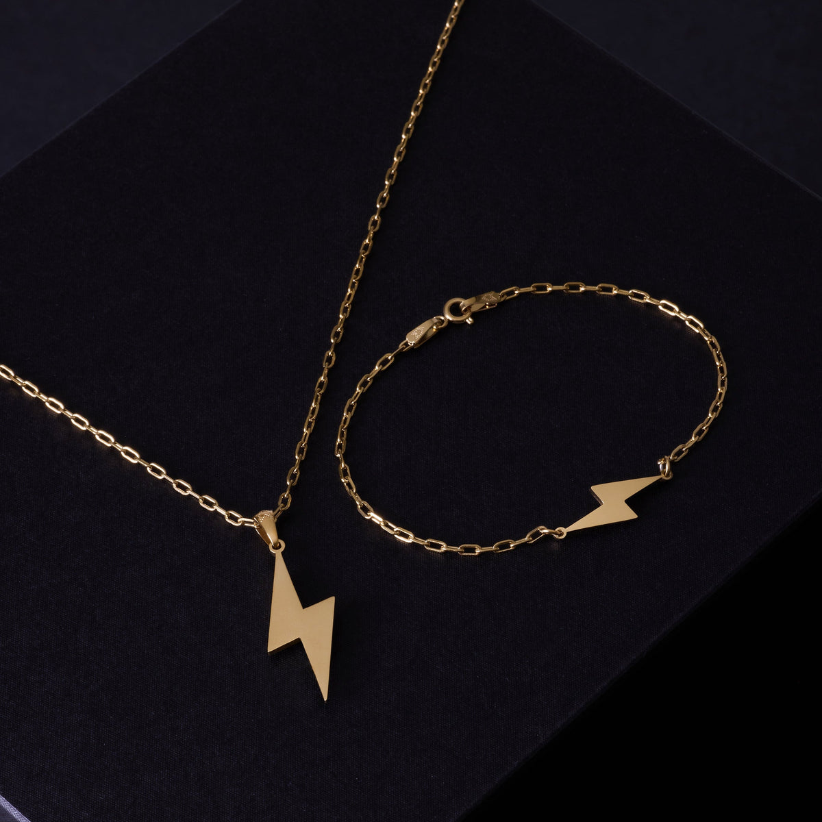 Lightning Necklace In Gold