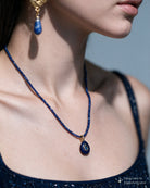 Margot Lapis Drop Necklace