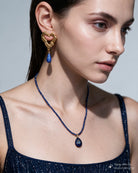 Margot Lapis Drop Necklace