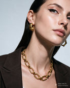 Nocturne Tiger Eye Hoop Earrings