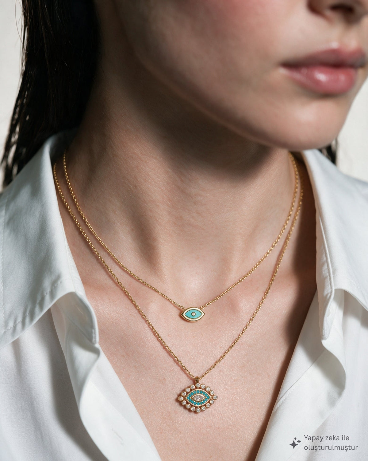 Mira Sunburst Eye Necklace