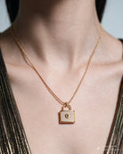 Keepsake Pavé Lock Necklace