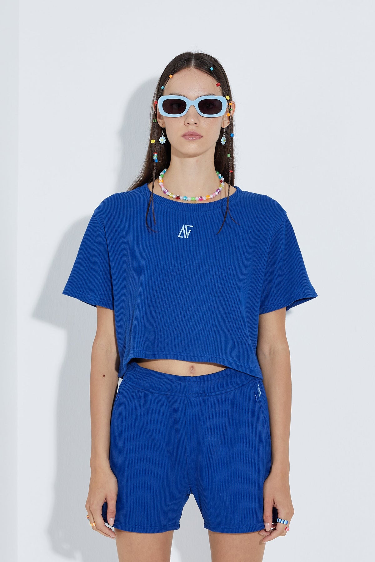 Waffle T-Shirt - Mavi