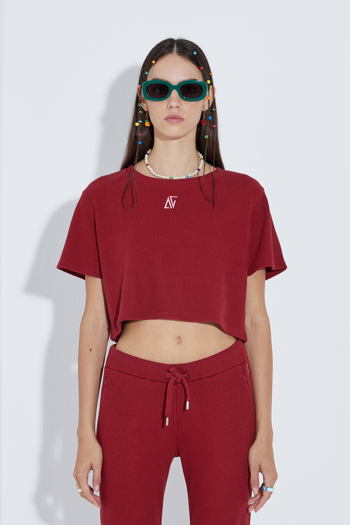Waffle T-Shirt - Kırmızı