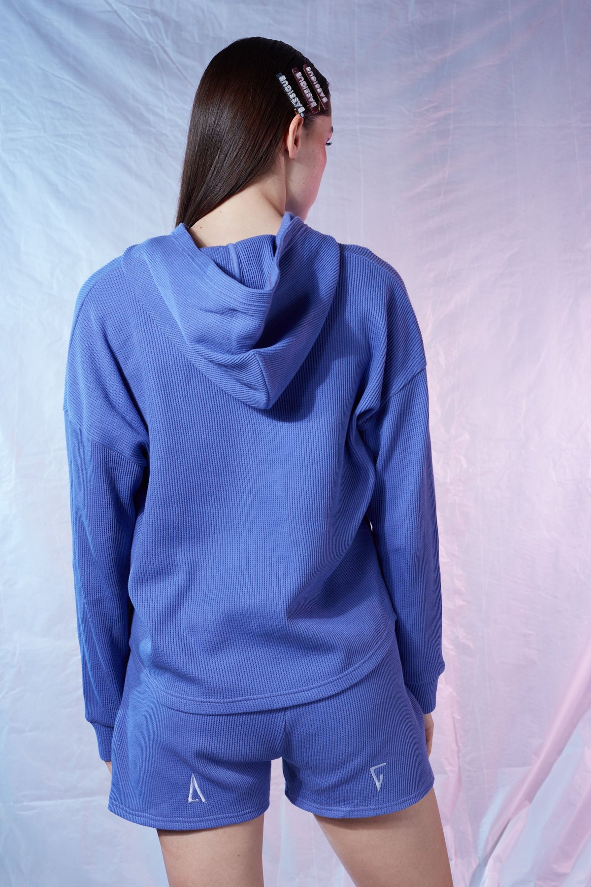 Waffle Oversize Sweatshirt - Mor