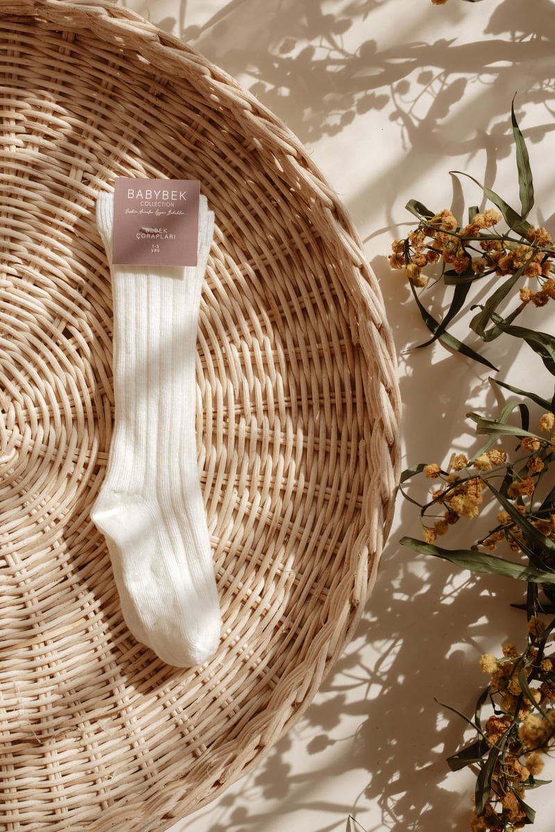 Babybek-4'lü Dizaltı Pamuk Çorap Seti Kız-Çorap-4-roqelvaxirum.shop