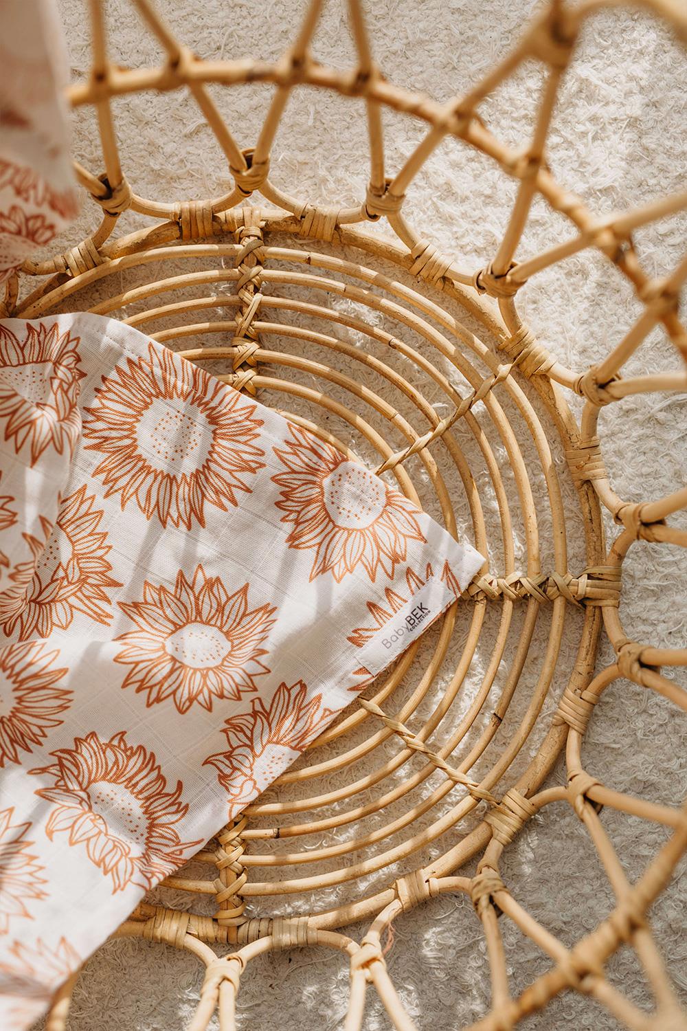 Babybek-Ayçiçek Müslin Örtü-Yatak Örtüsü-2-roqelvaxirum.shop