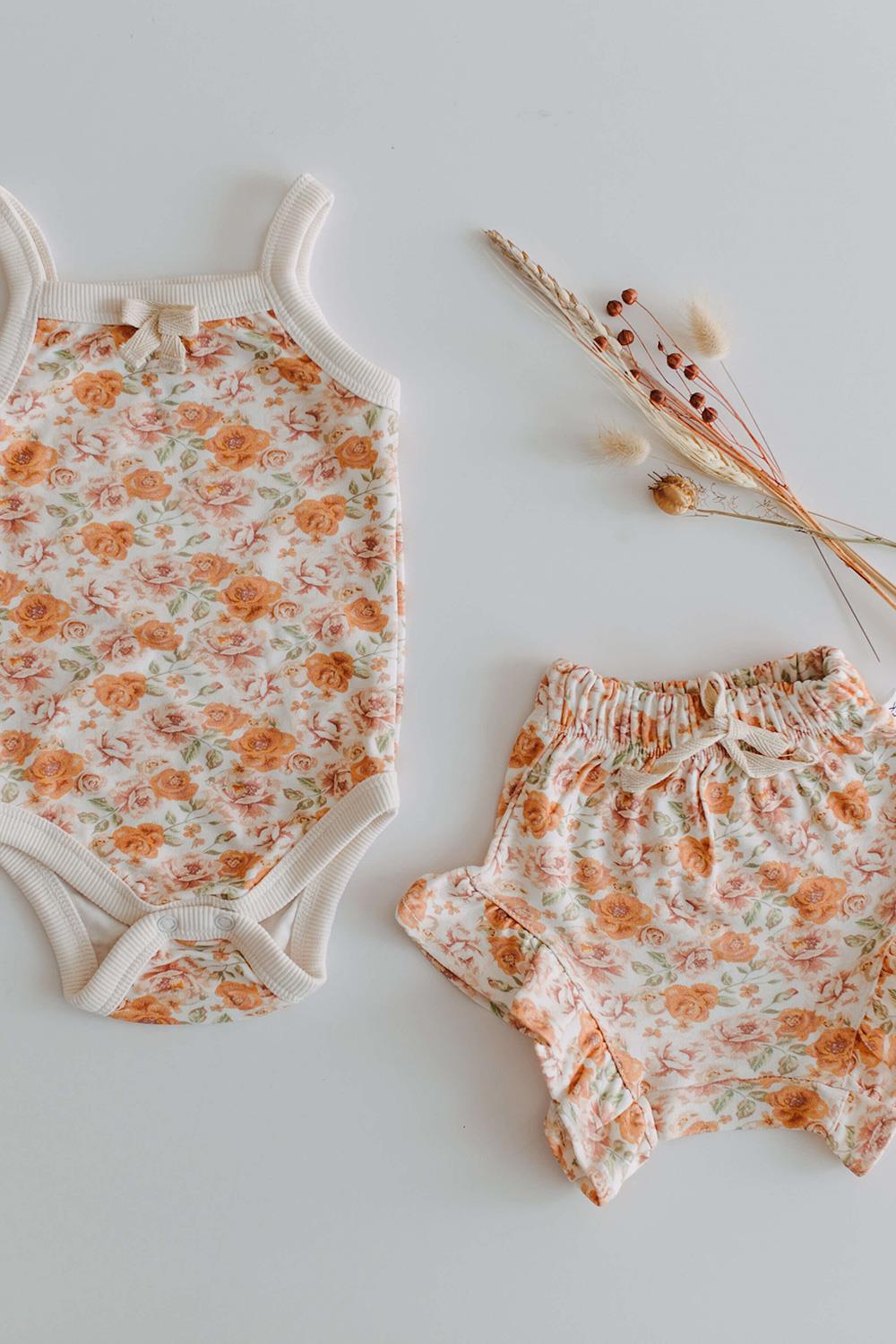 Babybek-Flower Memories Şortlu Takım-Alt - Üst Takım-1-roqelvaxirum.shop