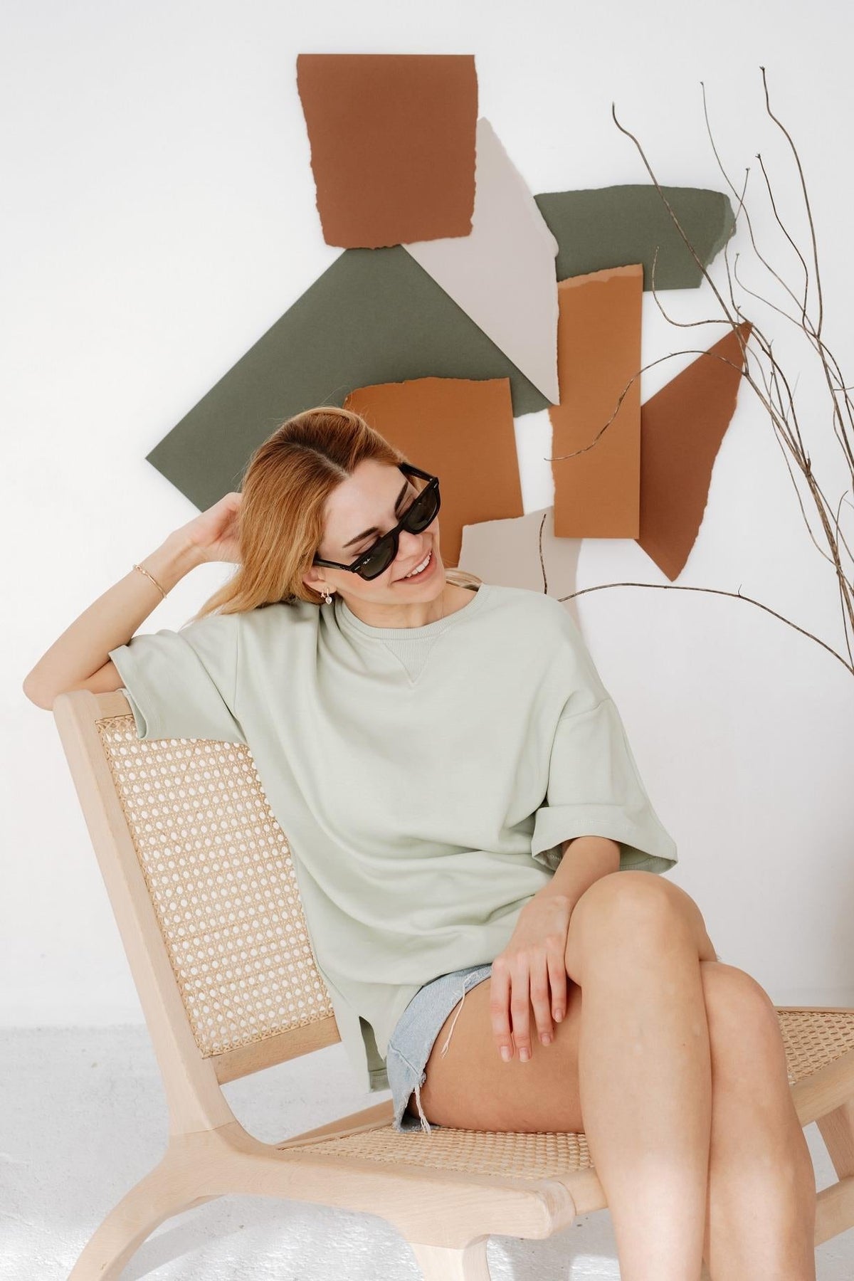 Babybek-Premium Kadın Oversize Su Yeşili T Shirt-T-Shirts-7-roqelvaxirum.shop