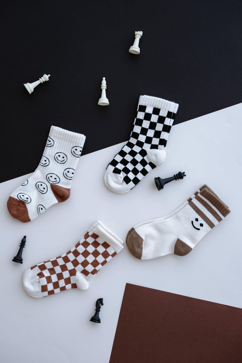 Babybek-Smiley Chess Premium 4'lü Çorap Seti-Çorap-2-roqelvaxirum.shop
