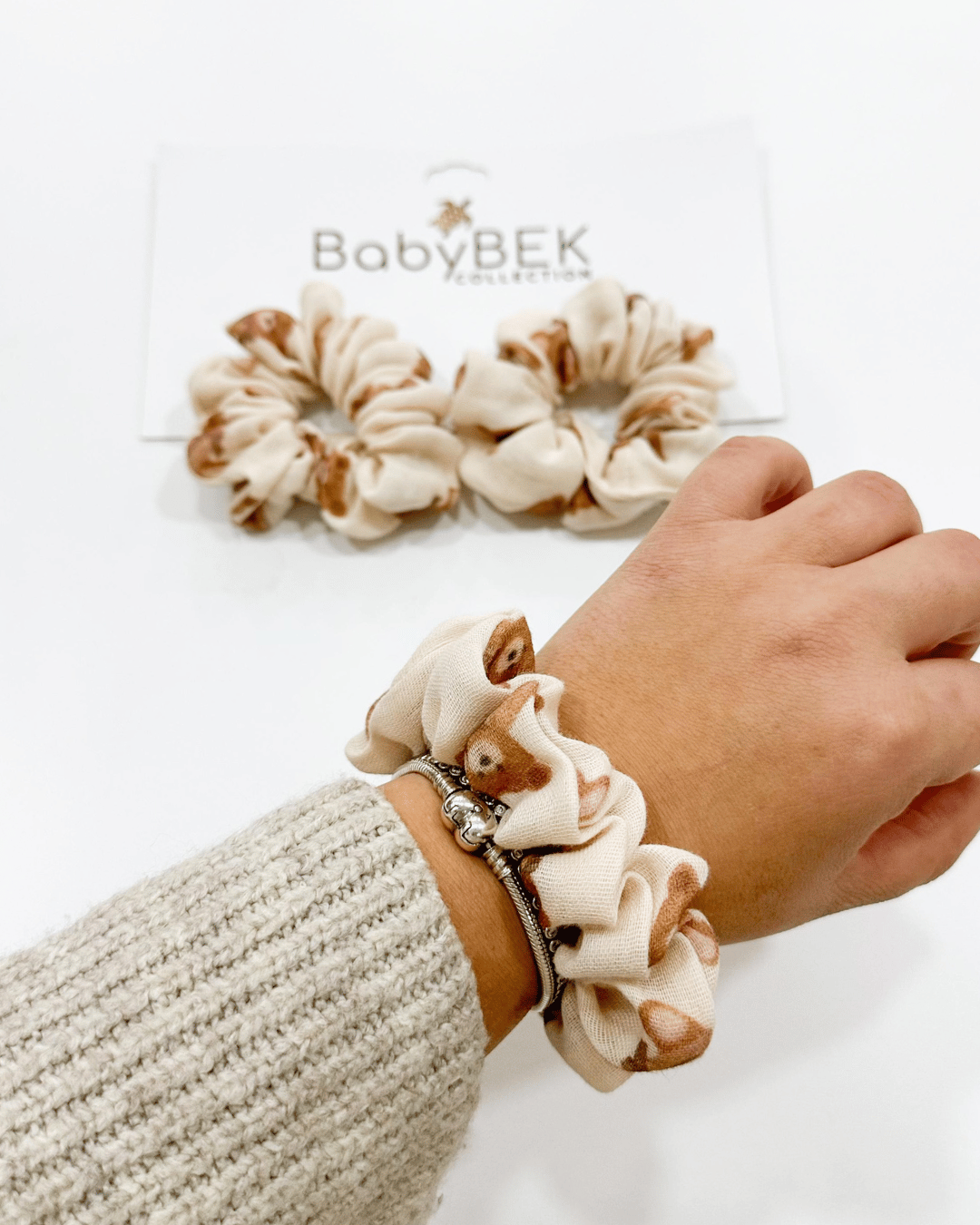 Babybek-Teddy Müslin Saç Tokası 2'li Set-Toka-2-roqelvaxirum.shop