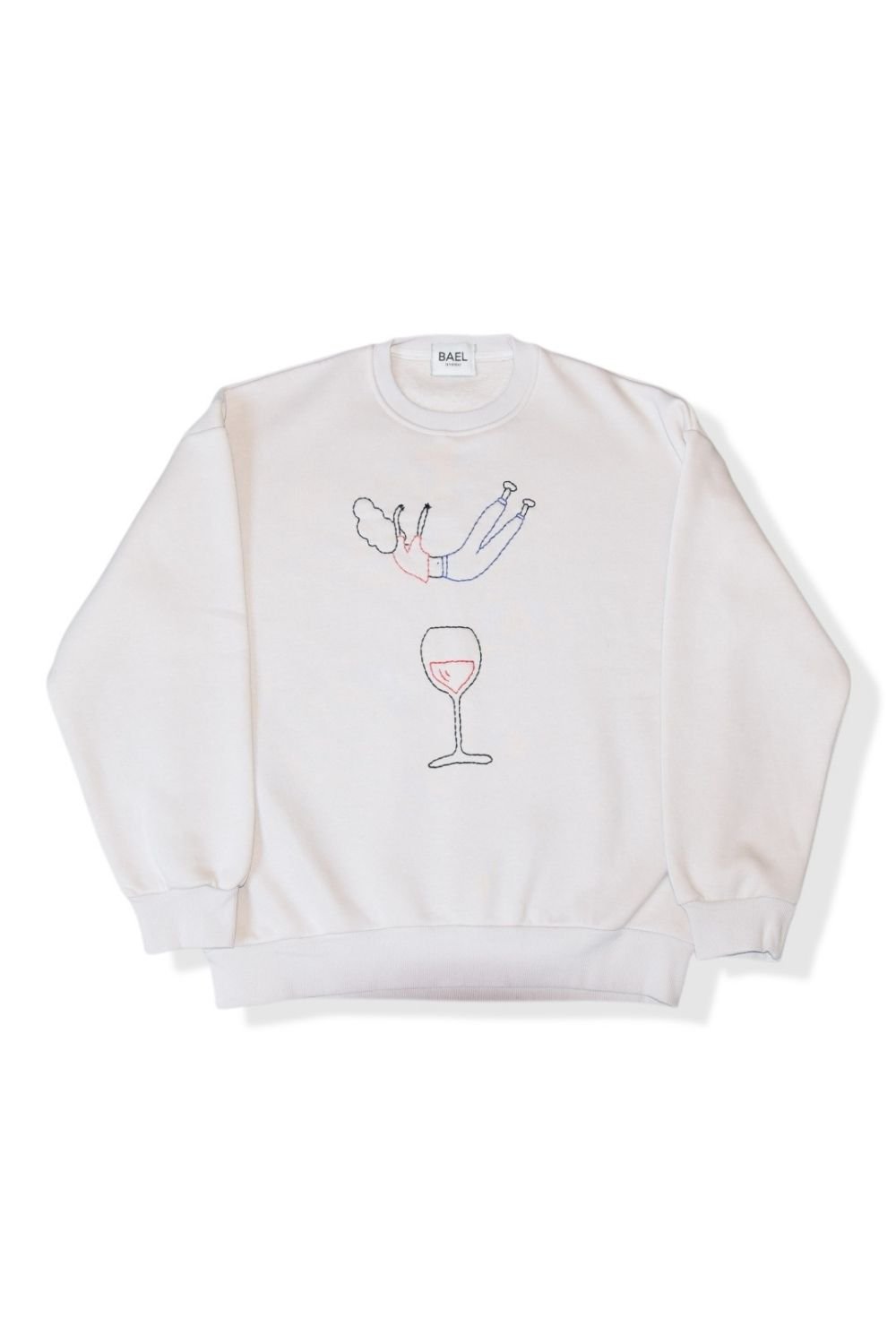 Bael İstanbul-Falling Into Wine Sweatshirt-Sweatshirts & Hoodies-1-roqelvaxirum.shop