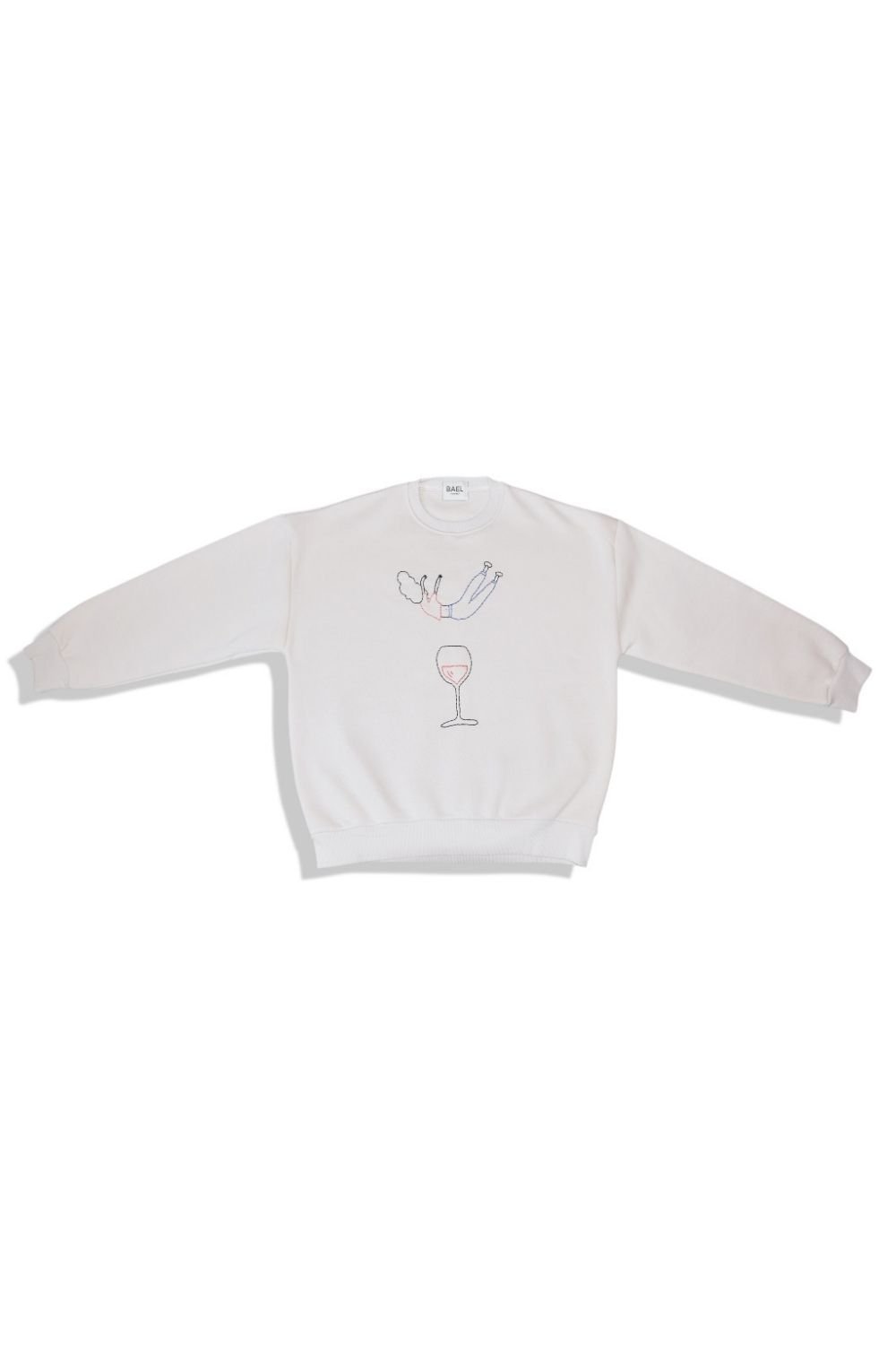 Bael İstanbul-Falling Into Wine Sweatshirt-Sweatshirts & Hoodies-5-roqelvaxirum.shop