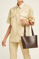Bagh Collection-Mini Tote In Brown-Omuz Çantası-5-roqelvaxirum.shop