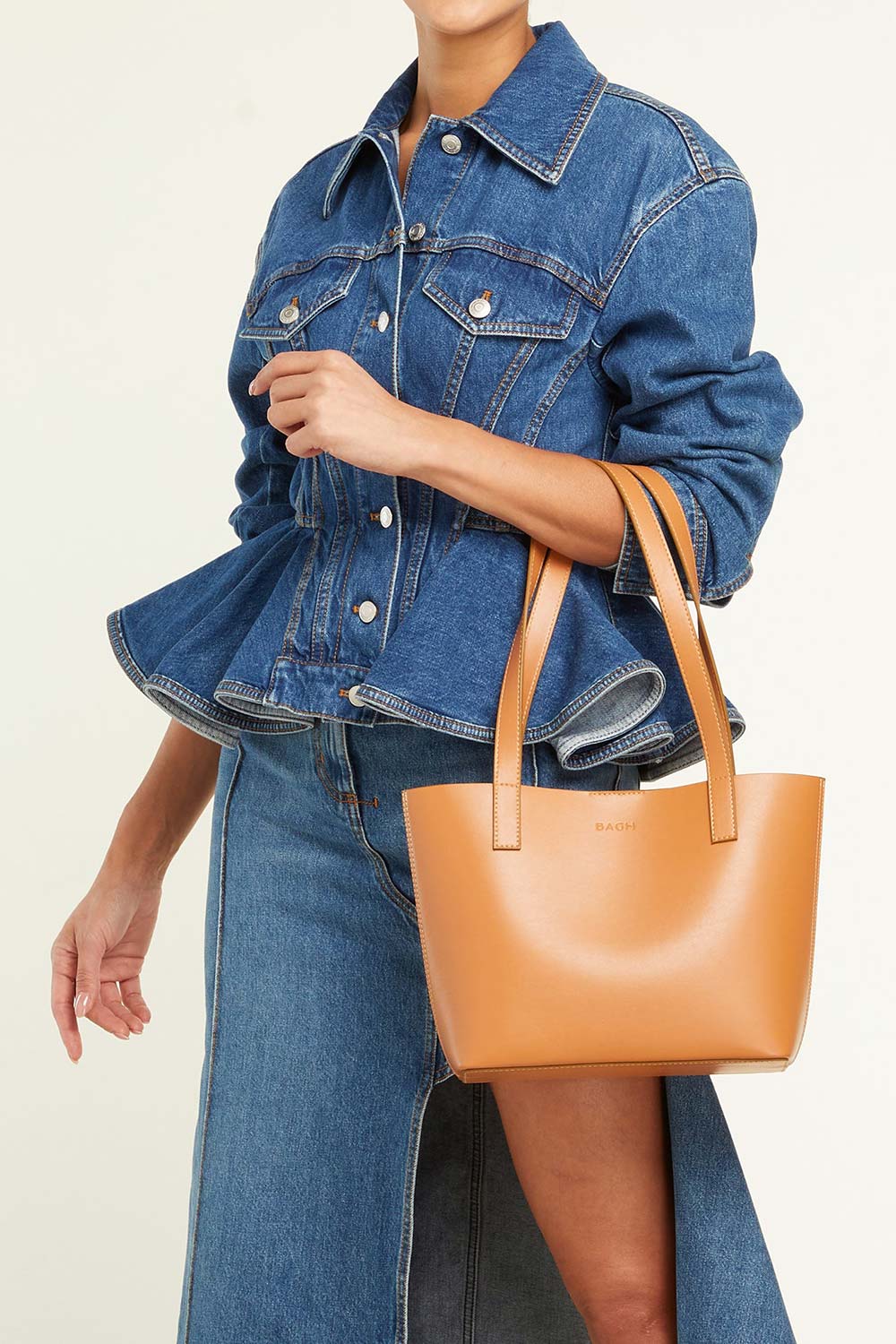 Bagh Collection-Mini Tote In Tan-Omuz Çantası-4-roqelvaxirum.shop