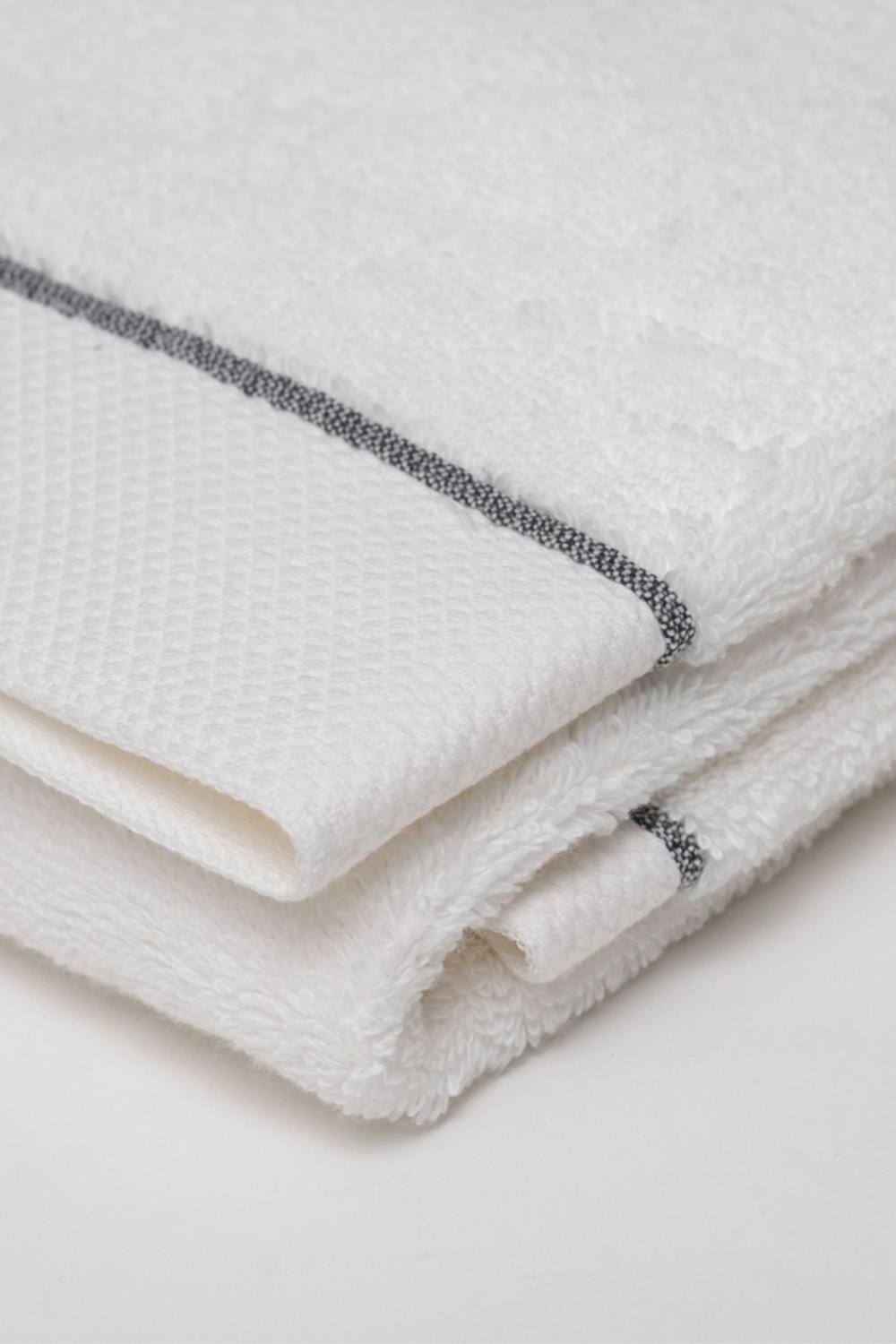 Balme-Smooth Snowflake-gri Çizgili Yüz Havlusu-Havlu & Peştamal-2-roqelvaxirum.shop