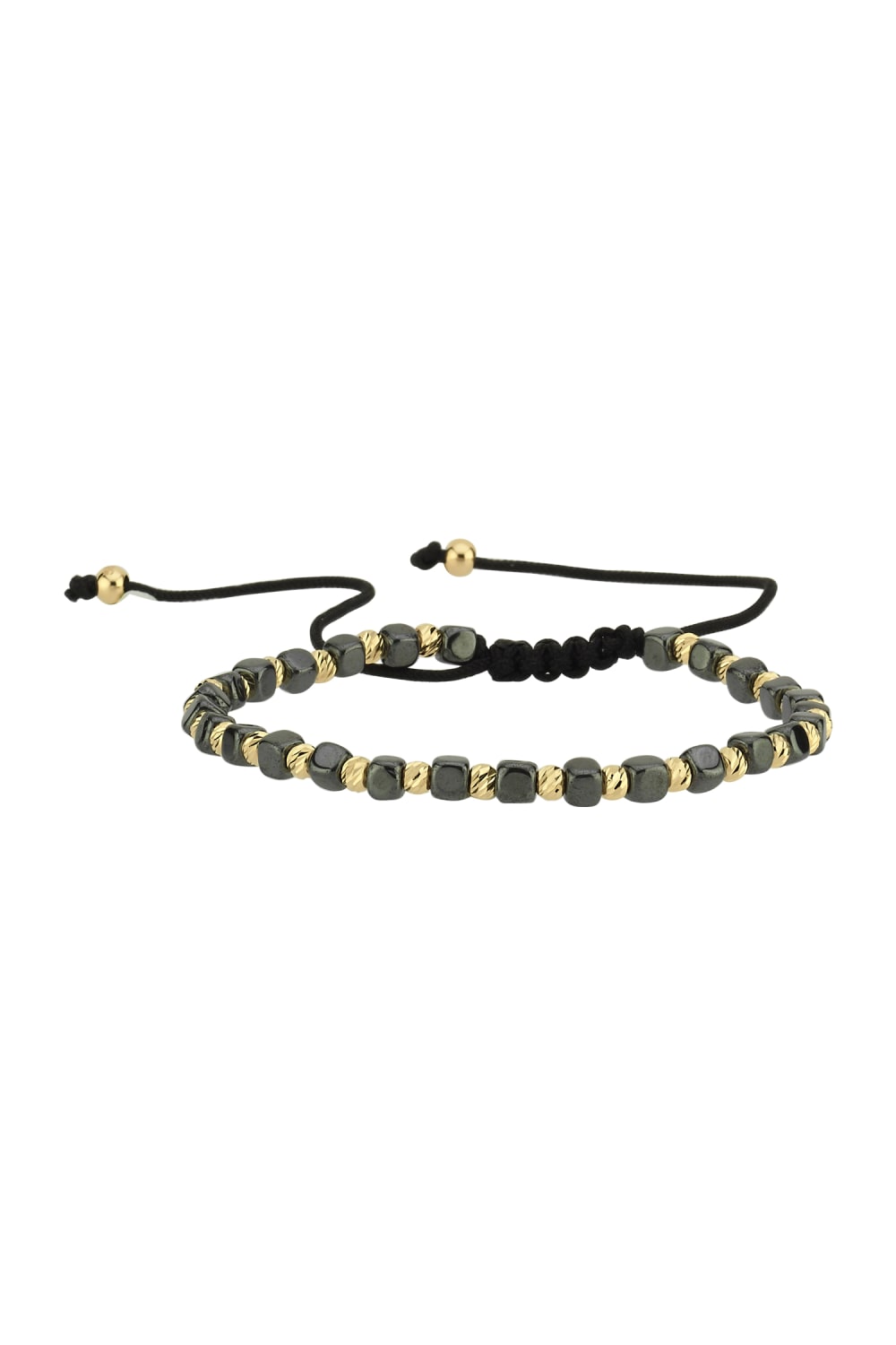 Başbuğ Mücevher-14 Ayar Altın Dorikalı Hematit Bileklik-Bileklik-1-roqelvaxirum.shop