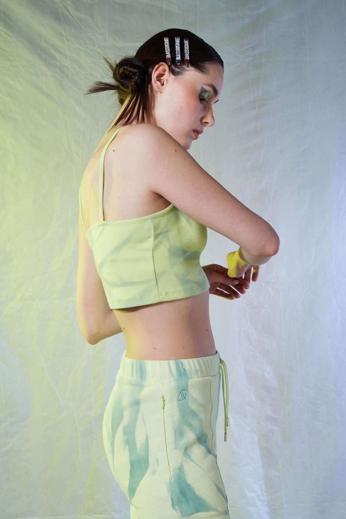 Batik Tank Top - Sarı/Yeşil