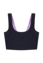 Denim Tank Top - Lacivert/Mor