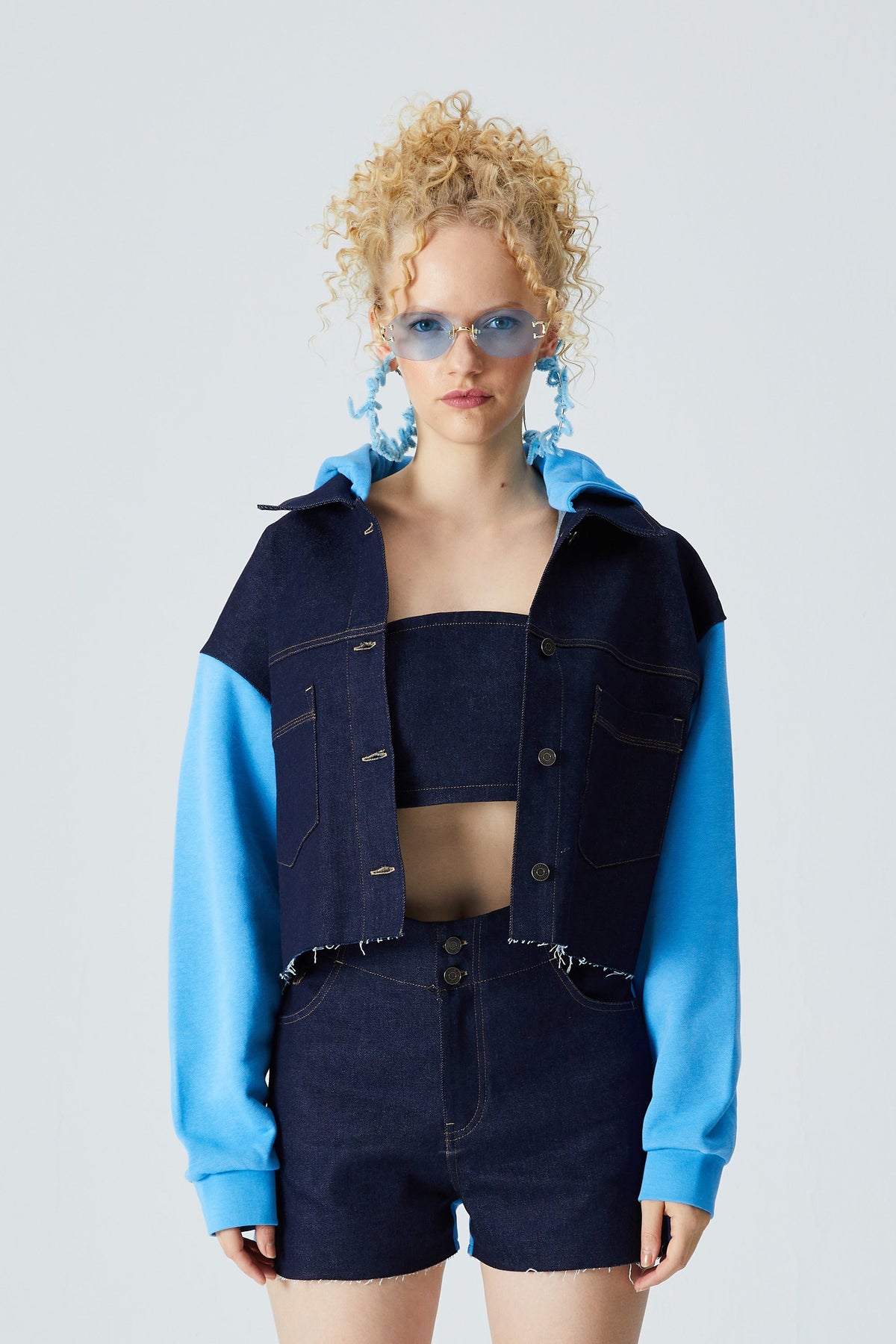Denim Ceket - Lacivert/Mavi