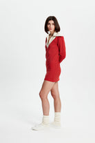 Kırmızı Mini Sweater Elbise