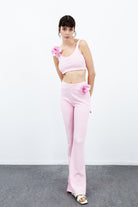 Poppy Crop Top - Açık Pembe