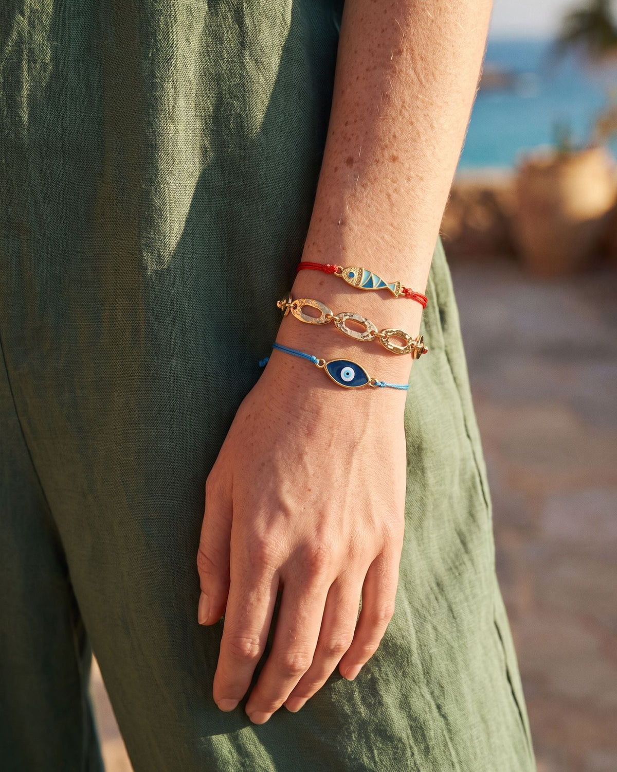 Aqua Guardian Blue Rope Bracelet