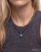 Celeste Lapis Double Row Necklace