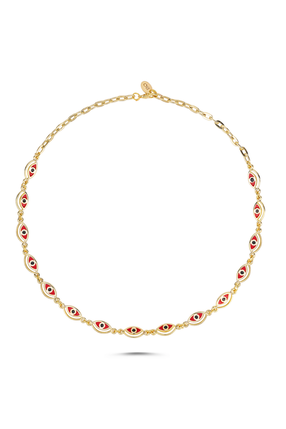 Berrin Özkan-Cleopatra Red Evil Eye Necklace-Kolye-1-roqelvaxirum.shop