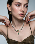 Colette Pearl Green Necklace