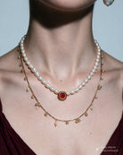 Colette Pearl Red Necklace