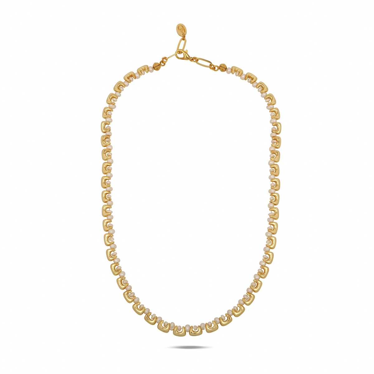 Golden Wave Pearl Necklace