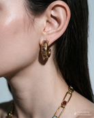 Nocturne Amethyst Hoop Earrings