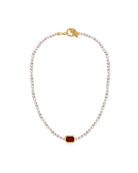 Romy Pearl Red Necklace