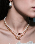 Romy Pearl Red Necklace