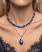 Solene Lapis Disc Necklace
