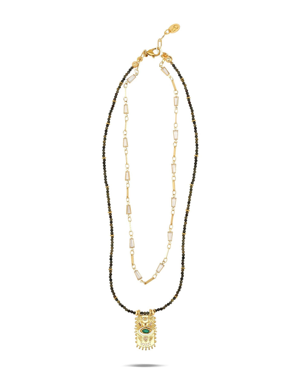 Verdent Evil Eye Double Row Necklace