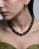 Vivienne Labradorite & Green Crystal Necklace