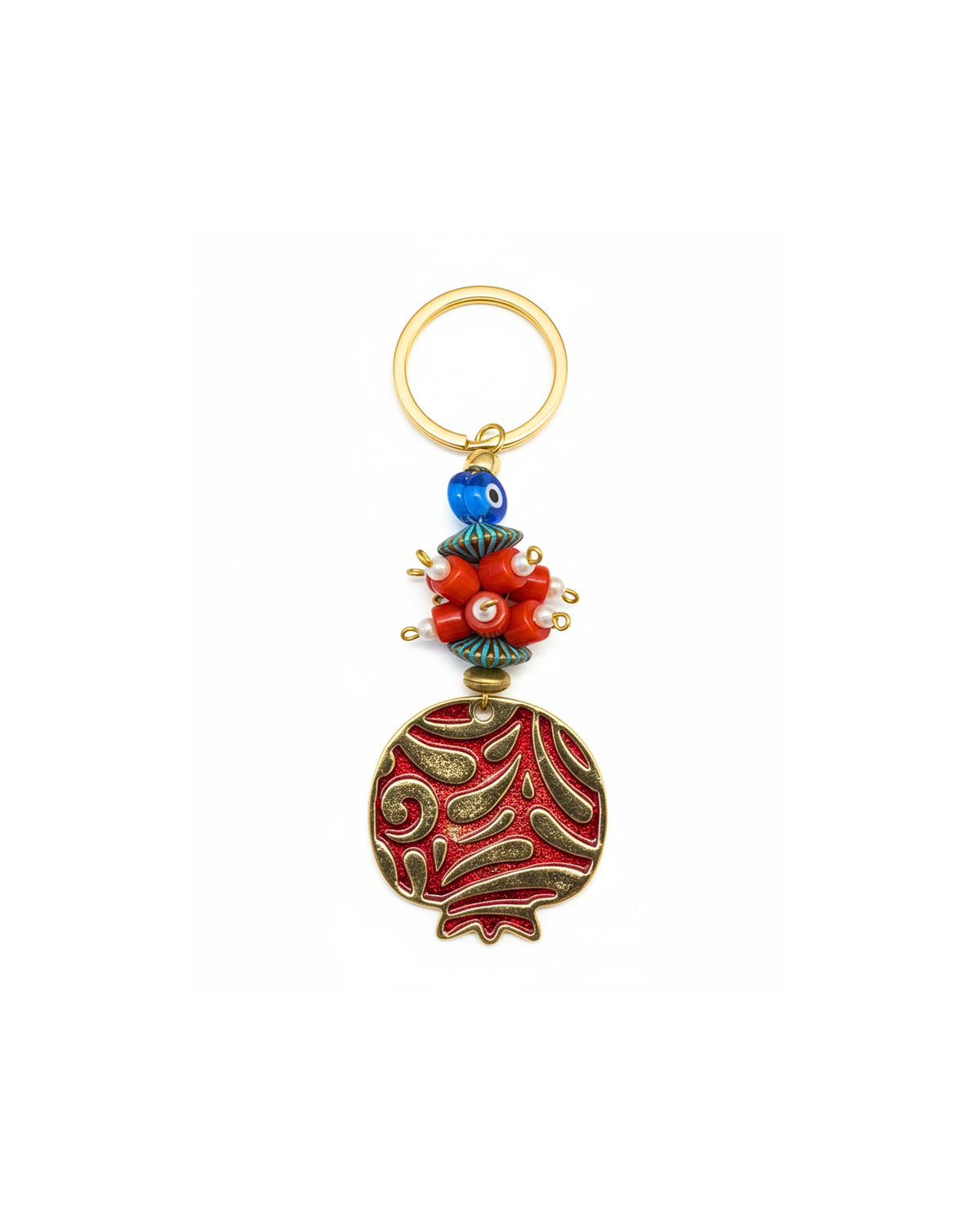 Berrin özkan-Bereket Red Pomegranate Keychain / Bag Charm-Key Chain-1-roqelvaxirum.shop