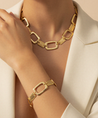 Berrin özkan-Golden Frame Gold Plated Bracelet-Bracelet-2-roqelvaxirum.shop
