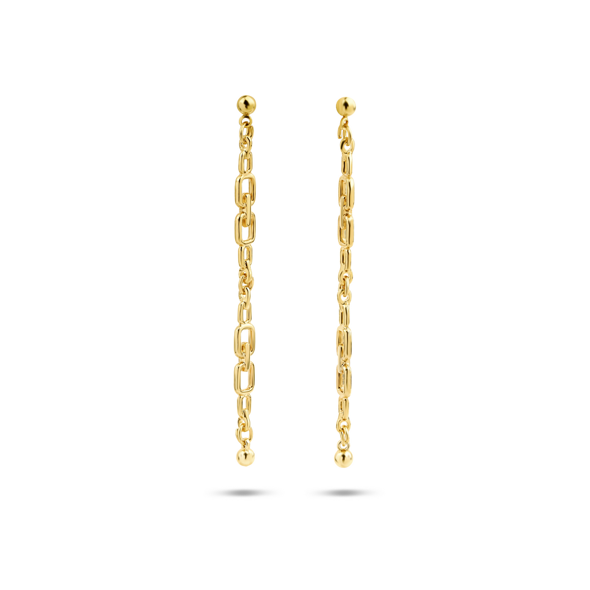 Berrin özkan-Golden Link Earrings-Earring-1-roqelvaxirum.shop
