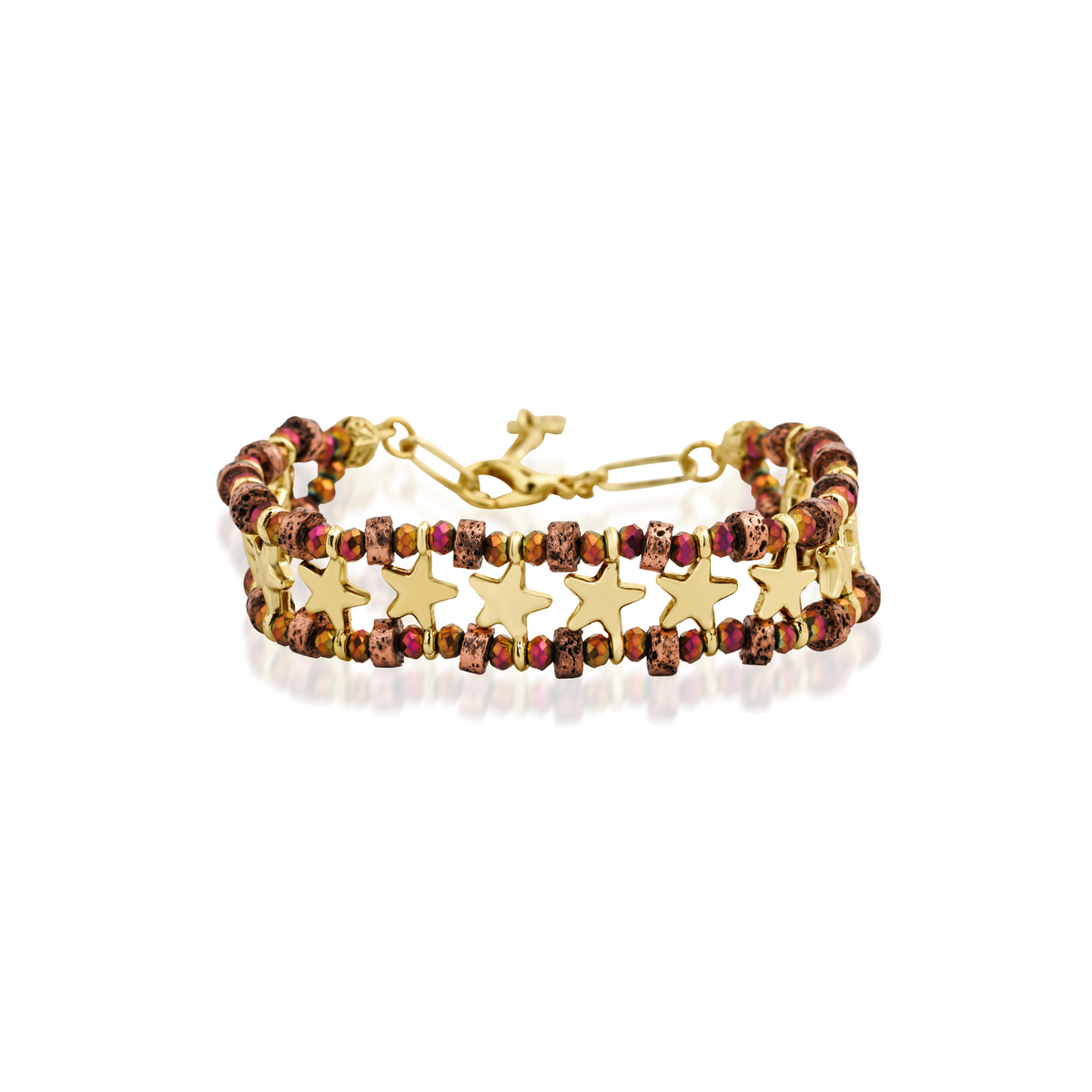 Berrin özkan-Mocha Glow Star Bracelet-Bracelet-1-roqelvaxirum.shop