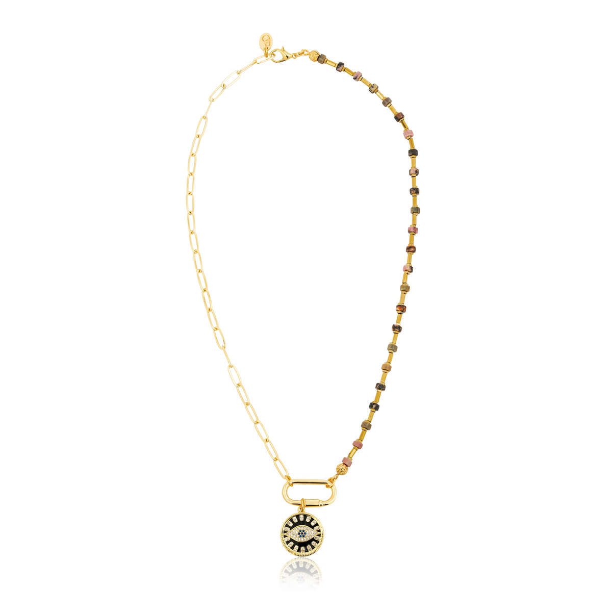 Berrin özkan-Your Side Black Nazar Necklace-Necklaces-1-roqelvaxirum.shop