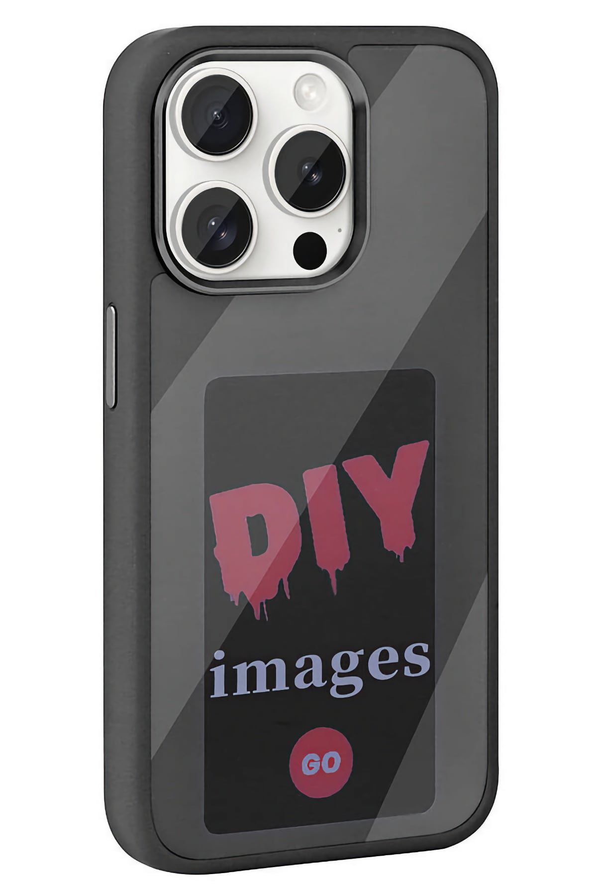 Apple Iphone 14 Pro Uyumlu Nfc Resim Yansıtmalı Kılıf Siyah
