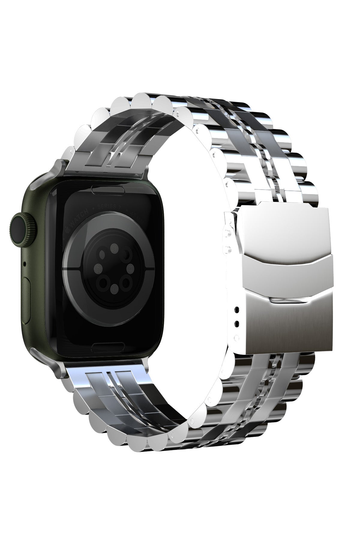 Apple Watch Uyumlu Çelik Steelmaster Loop Kordon Bright Gray